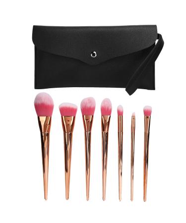 Powder Blush Makeup Brushes Professional Contour Makeup Brush Soft Fine Fiber Ideal for Beginners and Makeup Artists 8 Pieces with Bag for Makeup