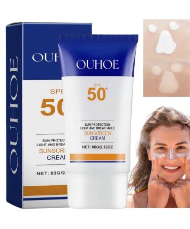 Sun Protection Light and Breathable Sunscreen Cream Daily UV Defense Sunscreen Sunscreen Spf 50 for Face Face Sunscreen Moisturizer Best Sunscreen for Face Sun Protection Breathable Sunscreen Cream