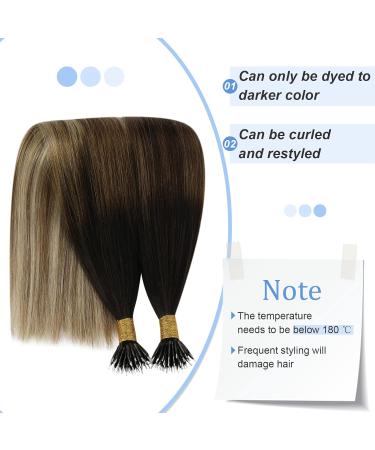 Buy Youngsee Nano Ring Hair Extensions - Real Hair Brown Balayage 45cm | 50g Nano Extensions - Buy Online on GoSupps.com
