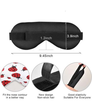 xigua Ladybug Sleeping Eye Mask | Adjustable Strap, Breathable Blackout Comfort | Comfortable Sleeping Mask for Men & Women - Buy Online on GoSupps.com
