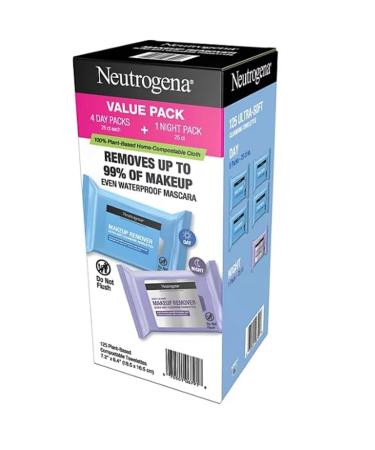 Buy Makeup Remover Towelettes - Night Calming Cleansing 25ct (5pk) | Gentle & Effective Cleansing for All Skin Types - Buy Online on GoSupps.com