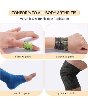 Elastic Cohesive Bandages - 24 Rolls X 5 Yards Self Adhesive Wrap for First Aid & Vet Use | Colorful & Versatile - Buy Online on GoSupps.com