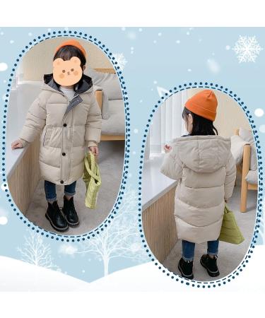Milkiwai Children's Down Padded Coat & Jacket - Winter Clothes for Boys & Girls (Size 110, Beige) - Buy Online on GoSupps.com
