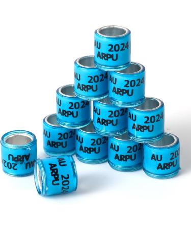 50 pieces pigeon rings pigeon chicken leg rings multicolored aluminum chicken rings bird house accessories identify tapes bird foot rings training identify birds footring blue