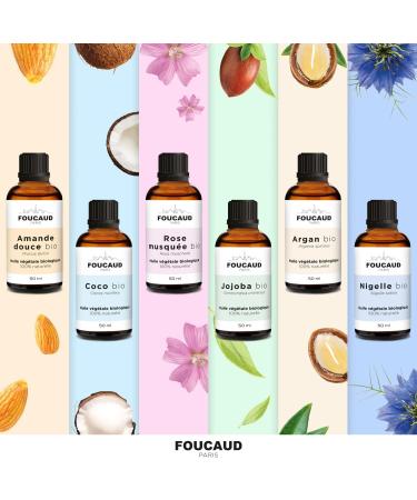 FOUCAUD | Sweet Almond vegetable oil | Prunus dulcis | ORGANIC | 100% natural | Softening | Soothing | 50 ml | French brand since 1946 - Buy Online on GoSupps.com