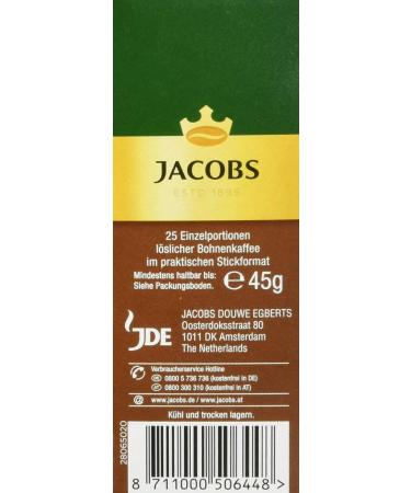Jacobs Instant Coffee Espresso - 25 Sticks for 25 Drinks | Premium Instant Coffee | International Shipping - Buy Online on GoSupps.com