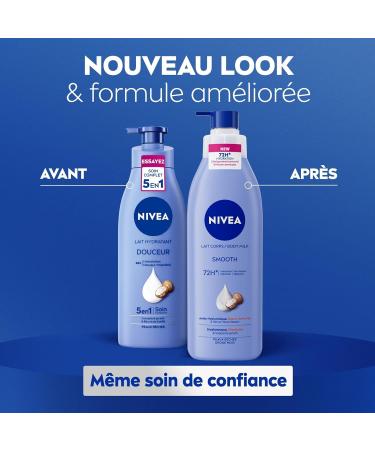 NIVEA Gentle Moisturizing Body Lotion 72h (1 x 250ml) - Body Moisturizing Cream with Pure Hyaluronic Acid & Shea Butter - Body Care with Nourishing Moisturizing Serum for Dry Skin - Buy Online on GoSupps.com