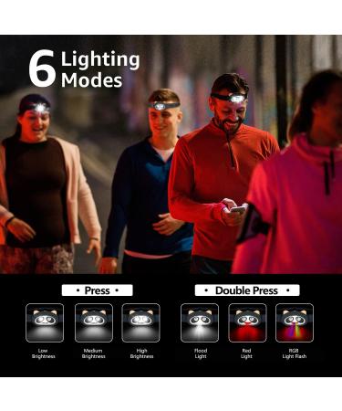 Rechargeable LED Headlamp for Adults & Kids - Waterproof Ideal for Camping Fishing Running and Night Reading - Buy Online on GoSupps.com