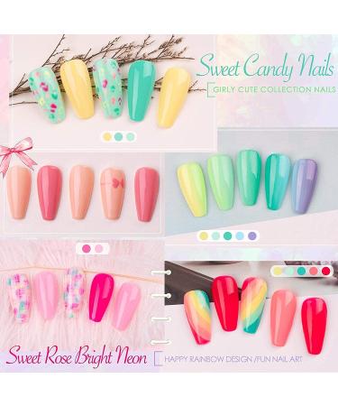 Gellen 16 Colors Gel Nail Polish Kit with Top & Base Coats - Trendy Rainbow Pastel Home Gel Manicure Set - Buy Online on GoSupps.com