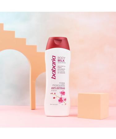 Babaria Anti Stretch Marks Body Milk - Moisturizing Hydration with Sweet Almond Oil & Vitamin E - Reduces Wrinkles - 16.6 oz - Suitable for All Skin Types - International Shipping Available - Buy Online on GoSupps.com