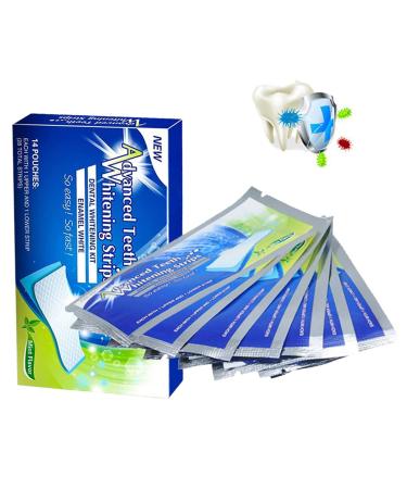 Yoezuo White Strips 14 teeth whitening stripes teeth tooth white stripes whitening bleaching teeth for sensitive white teeth against yellow teeth smoke stains mint taste