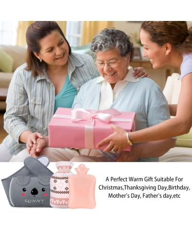 3PCS MOTONG Hot Water Bottle with Waist Belt Set - Grey Waist Warm Cover - Pain Relief for Back, Neck, Shoulders - Rhombus Design - Buy Online on GoSupps.com