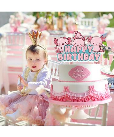 25Pcs Axolotl Cupcake Toppers - Axolotl Birthday Decorations Party Supplies Mixed Shaped Axolotl Cake Toppers for Wedding Boys Girls Birthday Party Baby Shower - Buy Online on GoSupps.com
