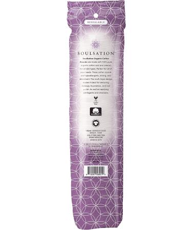 SoulSation Organic Cotton Rounds 400 Count - Lint-Free Makeup Remover Pads for Face - Buy Online on GoSupps.com