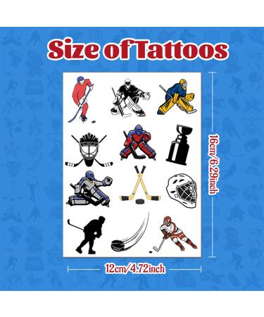 192pcs Ice Hockey Temporary Tattoos - Themed Birthday Party Favors for Kids - Buy Online on GoSupps.com