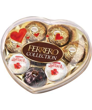 FERRERO COLLECTION Fine Assorted Chocolate and Coconut Confections Heart Shaped Gift Box 8 Count Valentines Chocolate Gift Box 89.5 Grams 8 Count (Pack of 1) - Buy Online on GoSupps.com