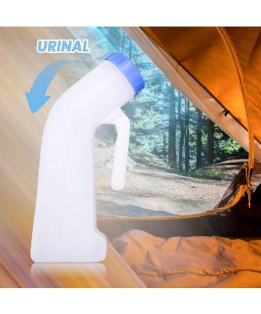 korvre 2 Packs Unisex Spill Proof Urinal for Men and Women with Screw Lid Urinal Funnel for Travel Outdoor - Buy Online on GoSupps.com