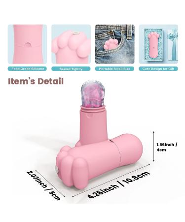 Silicone Ice Roller for Face & Eyes | Gua Sha Massage Tool for Brightening & Firming Skin | Shrink Pores, Reduce Wrinkles, and Stress Relief | Pink - Buy Online on GoSupps.com