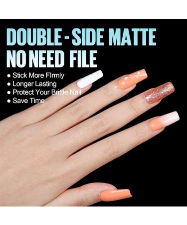 Tomicca Square Nail Tips - 240 Pre-Shaped Half-Matt Medium Nail Tips for DIY Nail Art | 12 Sizes of Gel Nail Extensions - Buy Online on GoSupps.com