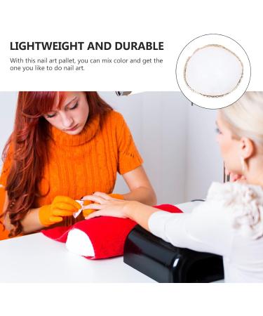  KONTONTY 1 Pc Round Nail Polish Palette Nail Art Mixing Tray Christmas Nail Art Supplies DIY Nail Manicure White Marble Resin Frame - Buy Online on GoSupps.com