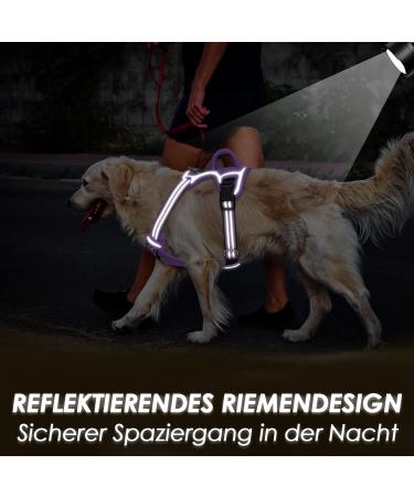 Buy Eyin Adjustable Dog Harness for Medium Dogs - Breathable Reflective Padded with Handle Perfect for Daily Training (Purple M) - Buy Online on GoSupps.com