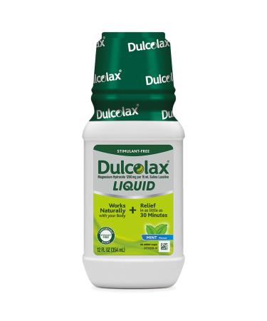 Dulcolax Liquid Laxative  Stimulant Free Laxative for Comfortable Relief  Mint Flavor  12 oz.