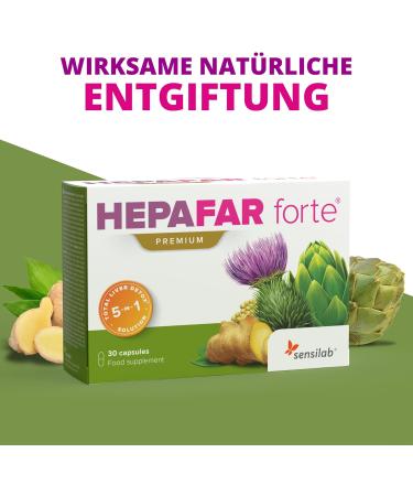 HepaFar Forte 180 Capsules - Detox Complex with Milk Thistle Artichoke & Dandelion | High Bioavailability | Vitamin E & Phospholipid | Innovative Formula by Sensilab - Buy Online on GoSupps.com