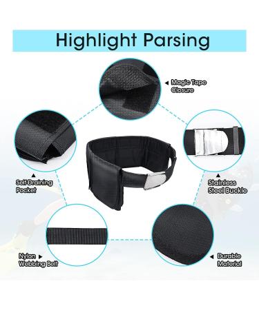 Adjustable Scuba Weight Belt with 5 Pockets & Quick-Release Buckle - Black | Snorkeling & Diving Waist Belt for Waist 32-52 - Buy Online on GoSupps.com