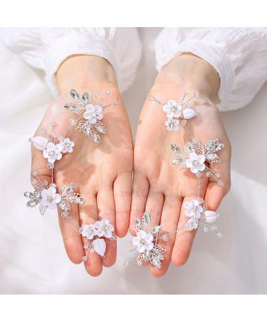 Unicra Bride Silver Wedding Hair Vine | Crystal Bridal Hair Piece for Women and Girls - Buy Online on GoSupps.com