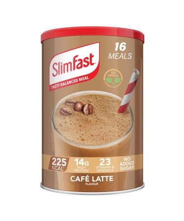 SlimFast Balanced Meal Shake Healthy Shake for Diet Plan with Vitamins and Minerals High in Fibre Replacement Caf Latte Flavour 16 Servings 584 g (Pack of 1) Caf Latte 16 servings