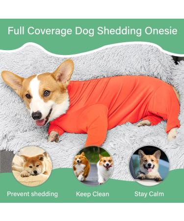 ETDANE Surgical Recovery Suit for Dogs - Anti-Hair Loss Long-Sleeved Pile Suit in XXL Orange - Comfort for Male & Female Dogs - Buy Online on GoSupps.com
