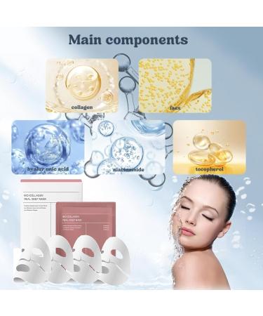 Bio Collagen Mask Overnight Bio Collagen Face Mask Collagen Face Mask Face Mask Overnight Collagen Reverse Film Volume Peel Off Mask (white) - Buy Online on GoSupps.com