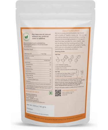  TEANOURISH TeaNOURISH Ginger Tulsi Green Tea | Darjeeling Loose Leaf | Indian Superfoods Ginger Tulsi & Licorice | Relieves Stress & Ai - Buy Online on GoSupps.com