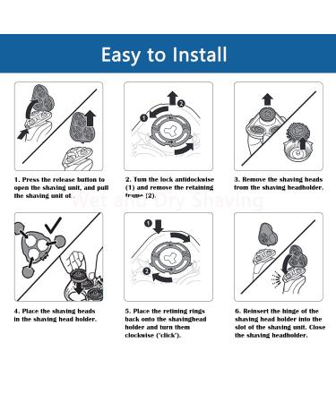 SH70 Replacement Head Blades for Noreclo 7000 & Philips S7000 Series - Premium Compatible Electric Shaver Heads - Buy Online on GoSupps.com