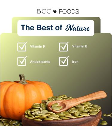 Pumpkin Seeds Premium Quality Non-GMO Gluten-Free Raw and Unsalted Pepitas for Snacking Baking and Cooking Rich in Protein Fiber and Healthy Fats No Additives or Preservatives (454 g) - Buy Online on GoSupps.com
