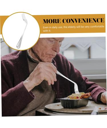DOITOOL Adaptive Hand Tableware - Lightweight Feeding Assist Fork for Elderly and Disabled - Ergonomic Angled Design - Buy Online on GoSupps.com
