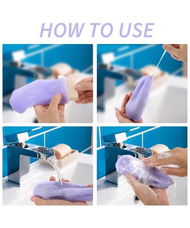 Wllhyf 4-Pack Reusable Soap Bags - Mesh Scrubber Shower Soap Sack for Facial & Body Cleaning - Buy Online on GoSupps.com