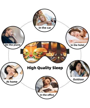 Chicken Leg Burger Sleep Mask - Adjustable & Breathable Eye Mask for Comfort | Fashionable International Shipping - Buy Online on GoSupps.com