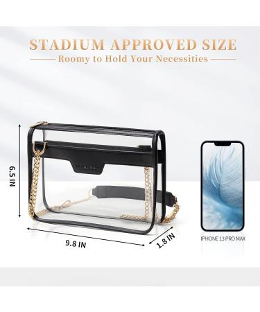 Vorspack Clear Crossbody Bag for Women - Stadium Approved Clear Purse for Sport Events and Concerts in Black - Buy Online on GoSupps.com