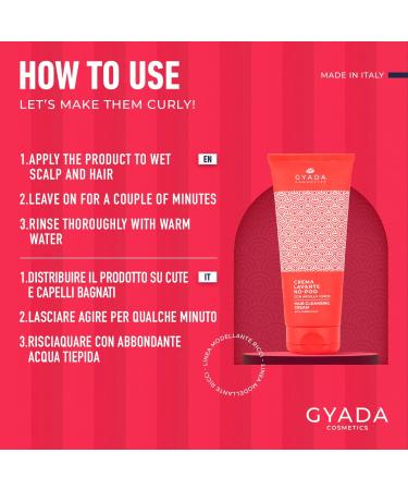  GYADA COSMETICS GYADA COSMETICS No-Poo Curl Shaping Cleansing Cream Surfactant-Free Cleansing Cream Elasticizing and Detoxifying Action with Green Clay Plant Oils Ferments 200 ml - Buy Online on GoSupps.com