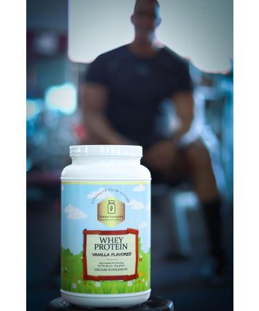 Premium Vanilla Whey Protein Powder - 26g Protein Calcium Rich 28.3 oz - Made in USA FDA Registered Facility - Buy Online on GoSupps.com