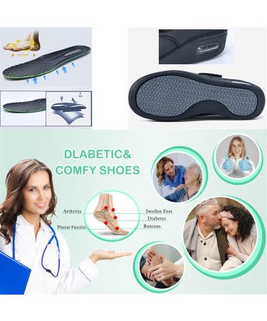 Women s Stylish Diabetic Shoes - Adjustable Breathable Air Cushion Sneakers for Swollen Feet (7.5 Brown) - Easy On/Off Wide Widths Comfortable Support - Buy Online on GoSupps.com