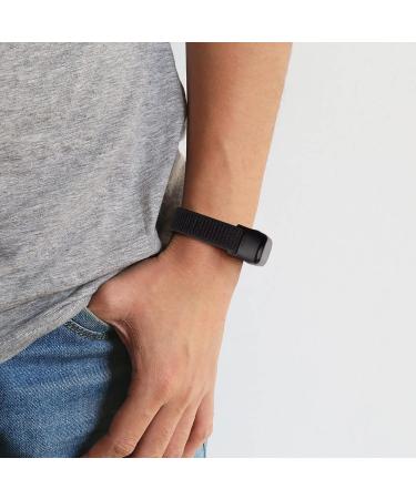 2 Pack Nylon Bands for Amazfit Band 5 - Black+Seashell Replacement Straps for Women Men | Soft Sport Strap Compatible with Amazfit Band 5 Wristband - Buy Online on GoSupps.com