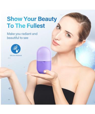 Buy Ice Roller for Face & Eye - Beauty Skin Care Kit for Glowing Skin Reducing Fine Lines Shrinking Pores & Acne - Purple - Buy Online on GoSupps.com