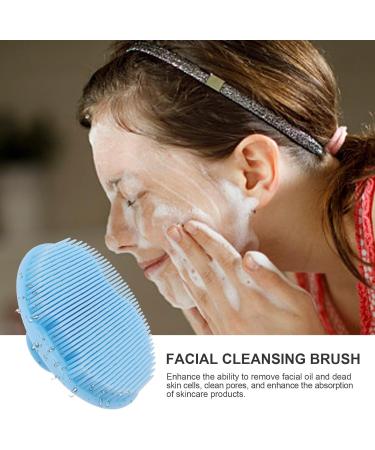 Facial Brush Multifunctional Silicone Face Scrubber Hand Scrubber Waterproof Facial Cleansing Brushes for Skin Cleansing for Deep Cleansing Virtcooy Blue - Buy Online on GoSupps.com