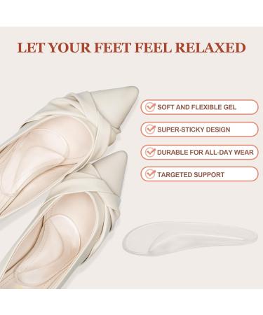 Arch Support Insoles for Flat Feet - 6 Pairs Gel Cushions for Plantar Fasciitis | Adhesive Reusable & Pain Relief | Unisex Sizes - 2 Clear 2 Beige 2 Black - Buy Online on GoSupps.com