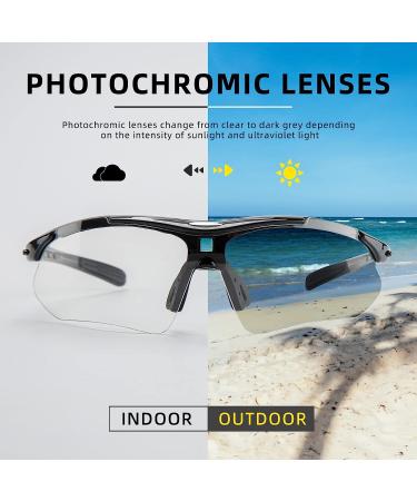 ROCKBROS Photochromic Sports Sunglasses | Men's Cycling Glasses with Removable Elastic Band - Black - Buy Online on GoSupps.com