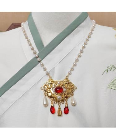 Stylish Chinese Necklace with Antique Bell Trailer | Oralgo | Unique Jewelry for Enthusiasts - Buy Online on GoSupps.com