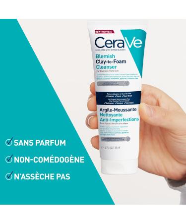 CeraVe - Argile-Moussante Nettoyante Anti-Imperfections - Peaux tendance acn ique - Multi-usages Purifie la Peau et R duit les Imperfections - Glyc rine Argile Kaolinique & C ramides - 150g - Buy Online on GoSupps.com