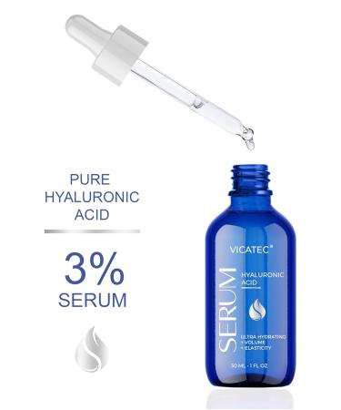 Hyaluronic Acid Serum for Face | Ultra Hydrating Skin Care | Replenish Moisture & Elasticity - Buy Online on GoSupps.com